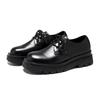 Fashion DRESS Business men's leather shoes Classic minimalist style Groom's wedding and fashion party Thick soled Black shoes Trendy