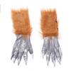 Plush Halloween Cosplay Gloves Vinyl Makeup Party Props Funny Werewolf Simulated Gloves  Carnival