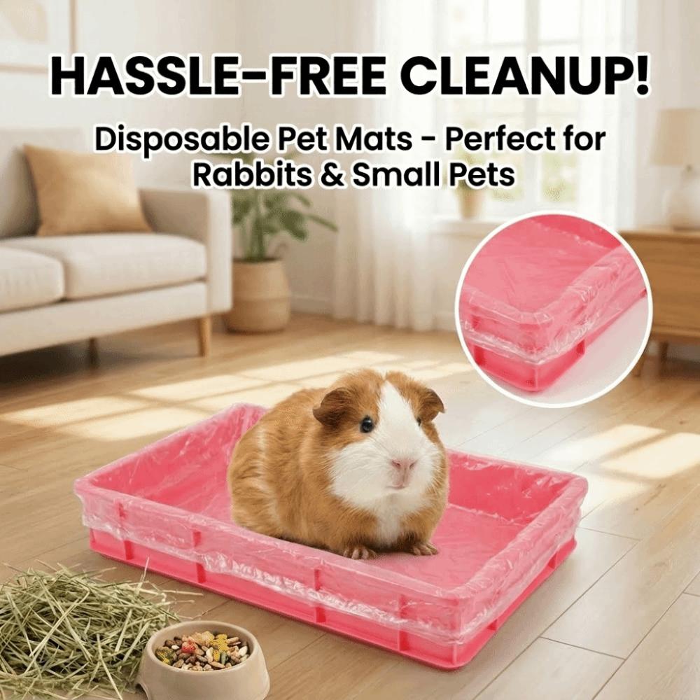 50Pcs Large Size Rabbit Cage Tray Cover Elastic Cage Base Pad Rabbit Cage Liner Dog Cat Pet