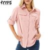 Women's Fashion Casual Spring Autumn Solid Color Print Long Sleeve POLO Neck Blouses & Shirts