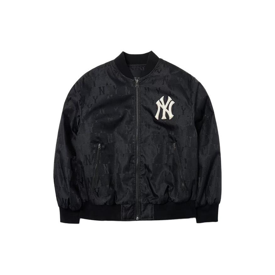 MLB New York Yankees Puffer Jackets Unisex Black Crew Neck Moderate Puffer Jacket 3AJP25016-1 XS