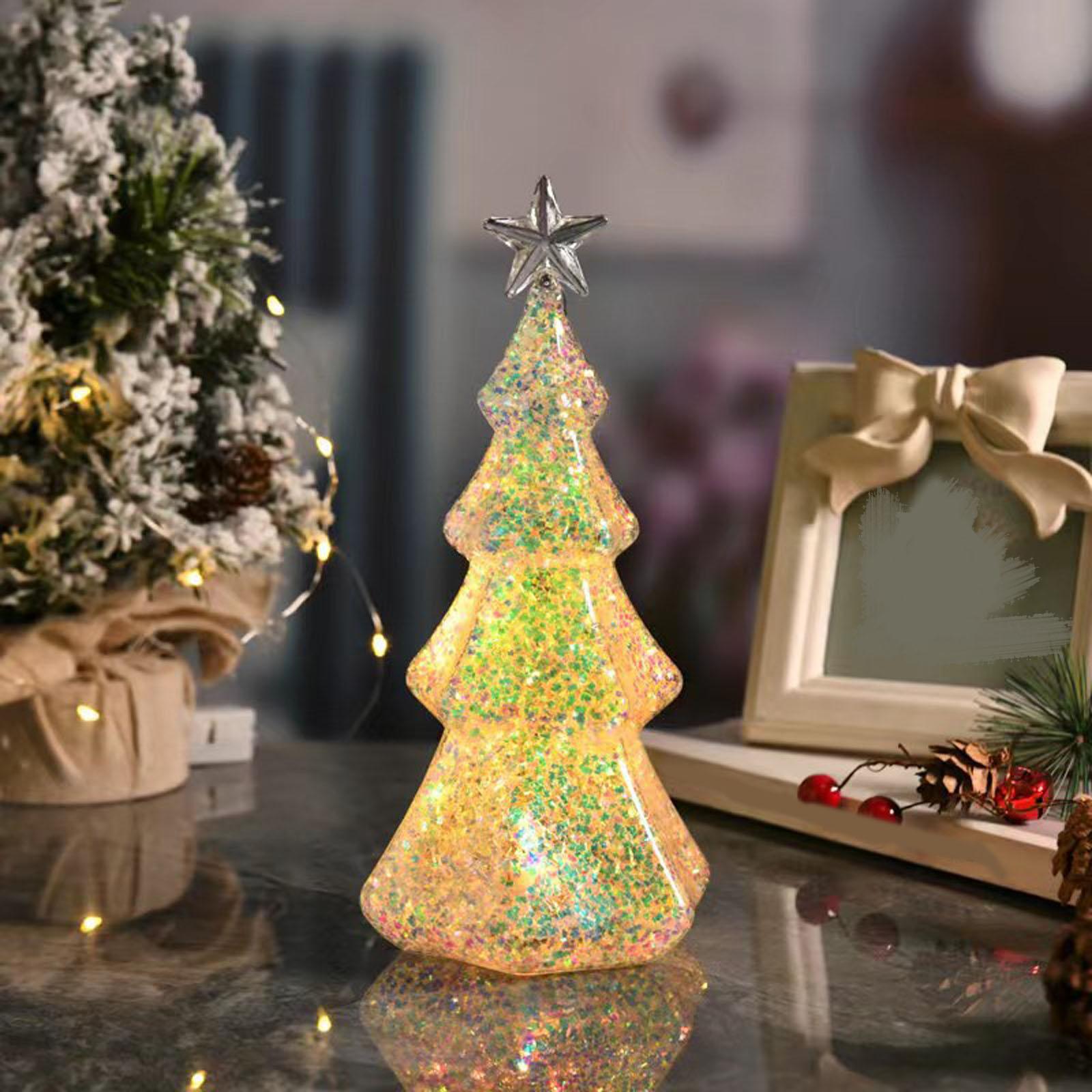 

Christmas Tree Christmas Ornaments Desktop Decoration Luminous Night Light Cross-border Home Decoration Props Christmas Gifts One Size