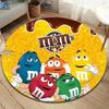 M&M's Round Area Rug,Carpet Rug for Living Room Bedroom Sofa Playroom Decor,Non-slip Floor Mat