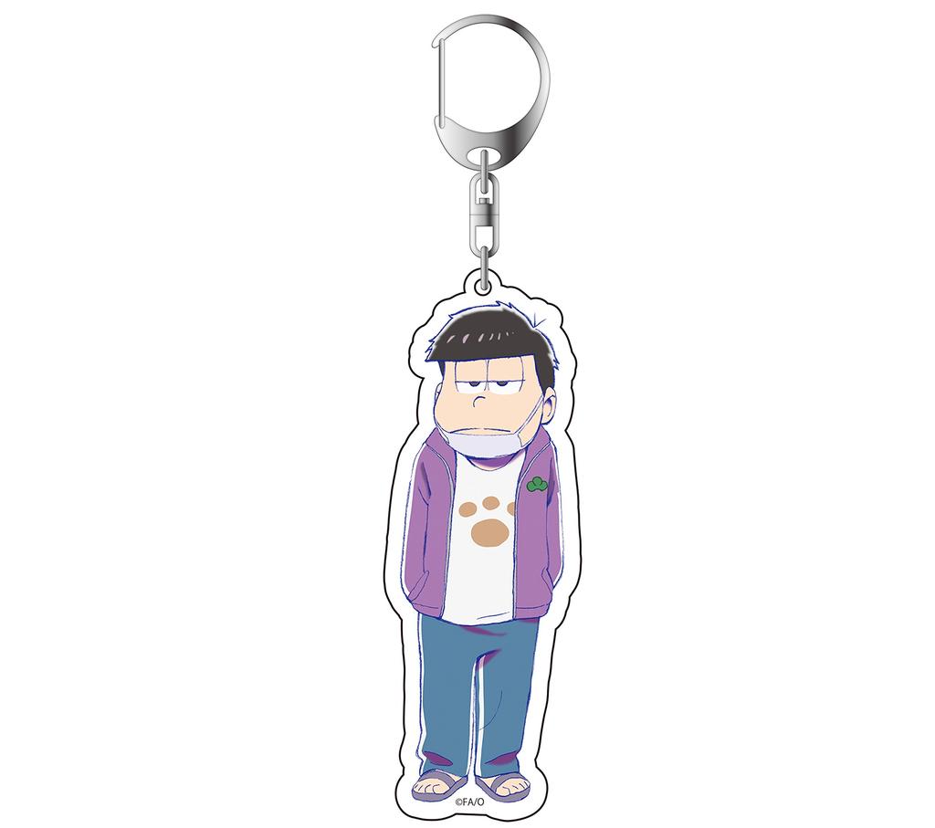 Ichimatsu Acrylic Keychain Jersey Osomatsu-san Ver.