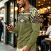 Men's Casual Vintage Boho Long Sleeve Shirt for Everyday Wear