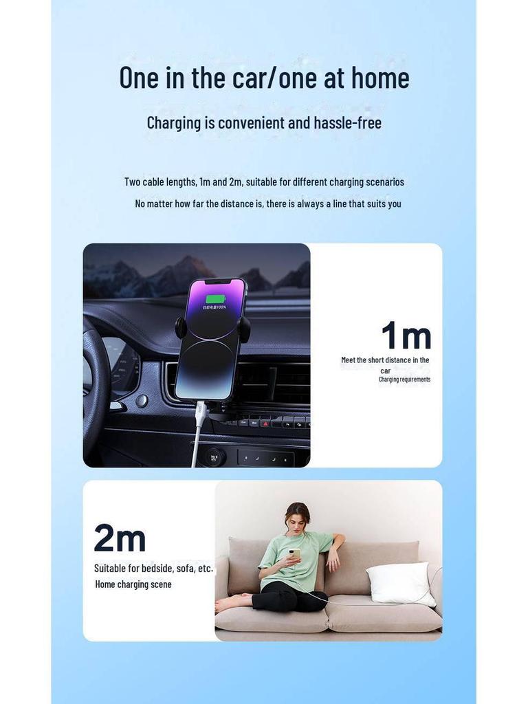 PISEN Dual-Head Type-C Charging Cable for iPhone 15 Pro Max & iPad Pro