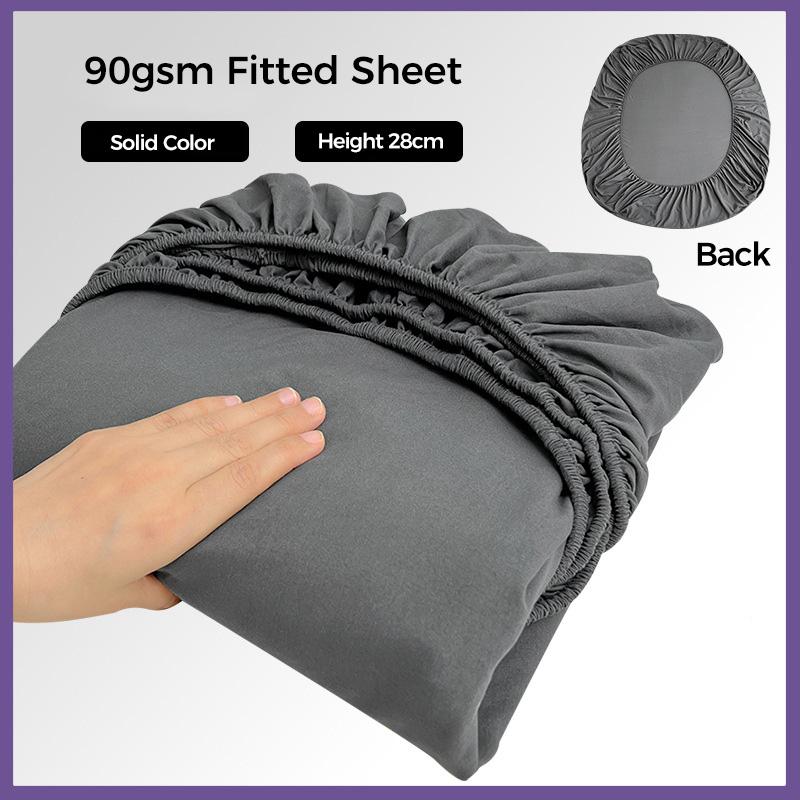 1pc King Queen Size Solid Color Mattress Cover Soft Comfortable Brushed Fitted Sheet Full Coverage Non-Slip Mattress Protector