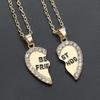 Love English Best Friends Heart Necklace Good Friends Choker Statement Pendant Jewelry Accessory