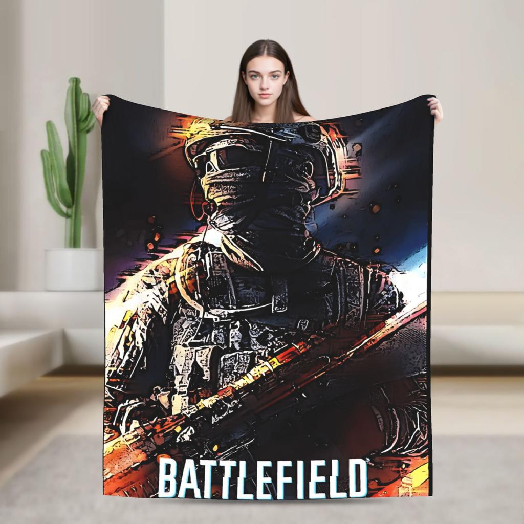 Battlefield 2042 Game Flannel Blanket  Soft Durable Throw Blanket for Home Decor Travel Funny Bedspread Sofa Bed Cover