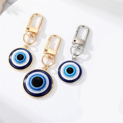 Dripping Oil Turkish Blue Eye Pendant Zinc Zinc Alloy Star Demon Eye Keychain Trend   Daily