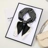 71 Flower polka dot simulation silk scarf neck small square scarf Korean atmosphere sunscreen scarf advanced sense