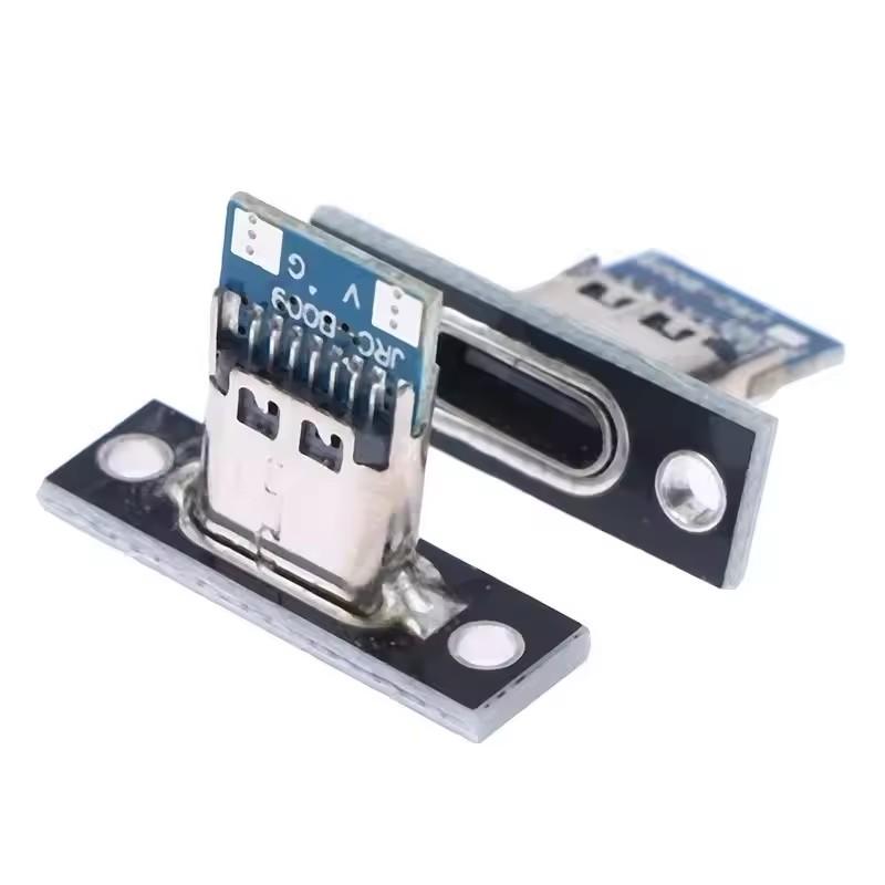 5/20pcs Type-C USB Jack 3.1 Type-C 2/4 Pin Female Connector Jack Charging Port USB 3.1 Type C Socket with Fixing Plate