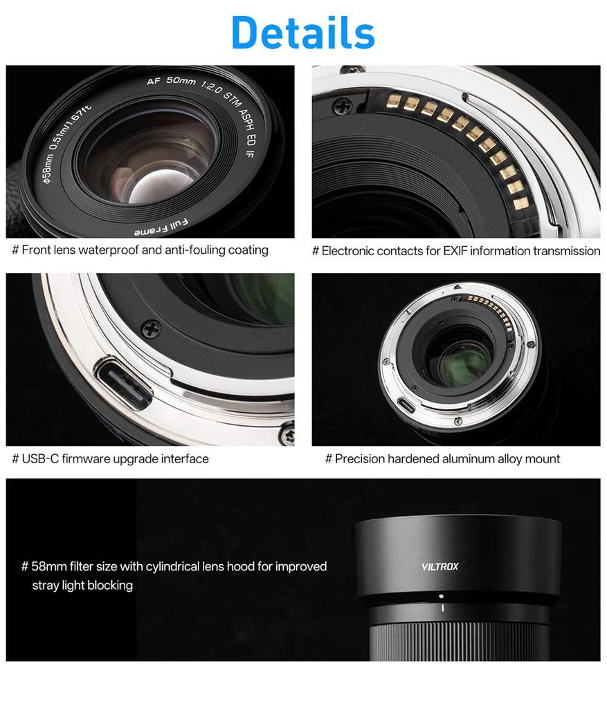 VILTROX 50mm AF 50mm for Nikon Autofocus Large Aperture Lens for Nikon Z6 Z7 ZFC F2.0 Z-Mount Full-Frame Lens, f/2.0 Z-Mount, Z5, Z6, II, Z7, II, Z8,