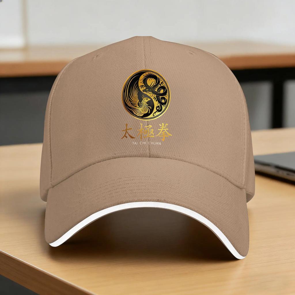 Tai Chi Chuan Baseball Cap Kung Fu Theme Classic Trucker Hat Summer UnisexTeens Hiking Fishing Baseball Caps