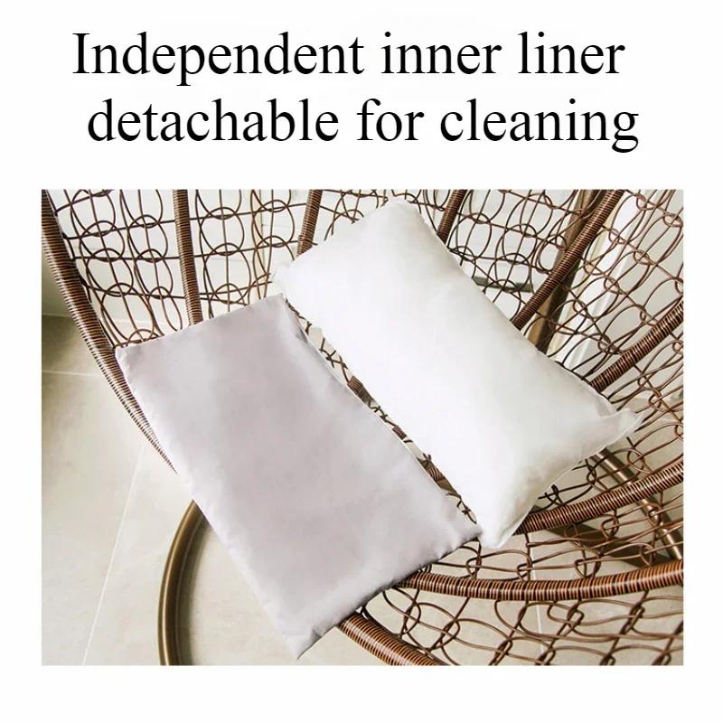 High Quality Outdoor Beach Chair Pad Hanging Egg Basket Swing Cushions Garden Rattan Basket Modern Patio Swing Chair Cushion