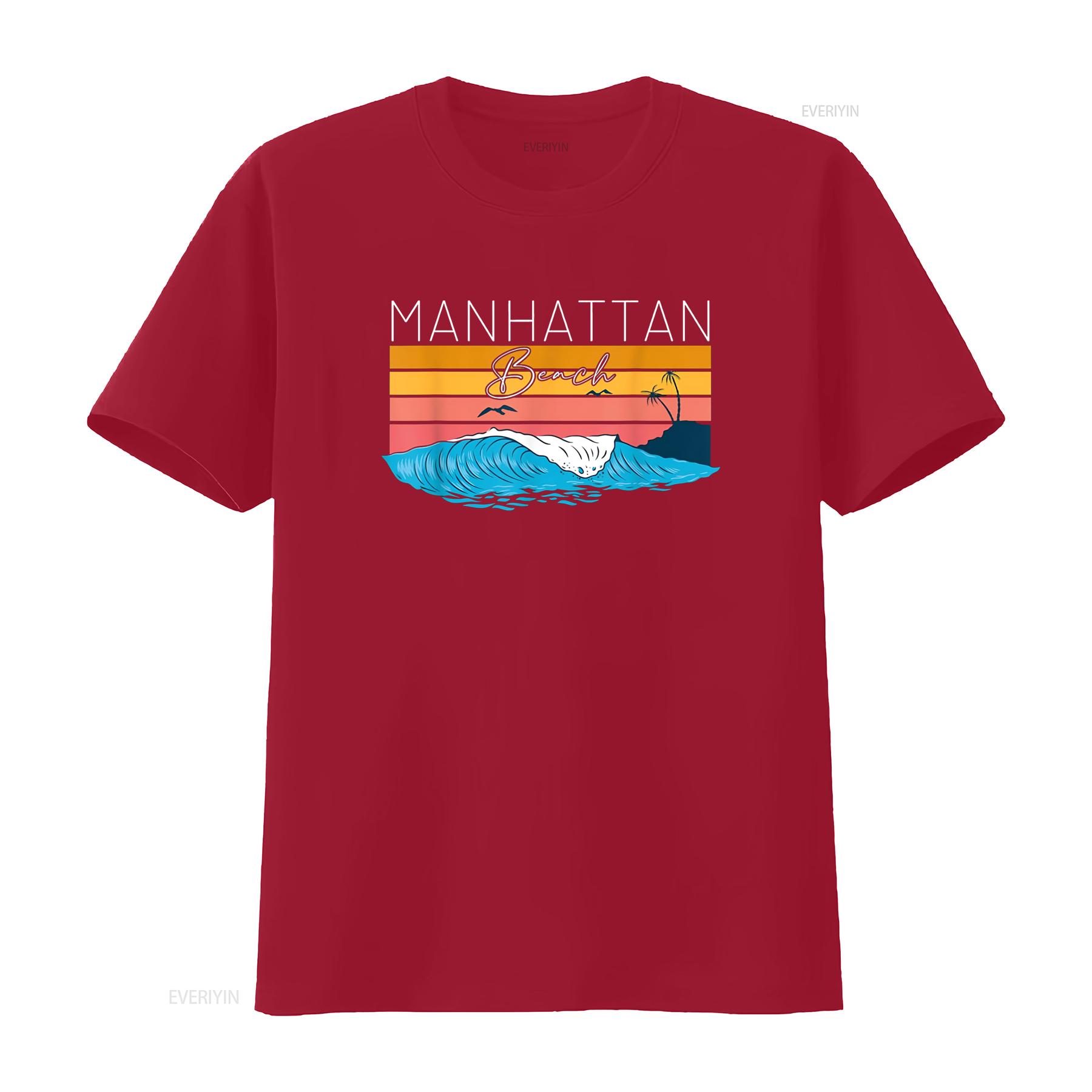 Redondo Beach Hermosa Manhattan CA California T Shirt vintage Washed Unisex Slightly homme Soft designer clothes S