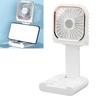 Handheld Folding Neck Fan Multifunction Power Bank Phone Holder Portable Desk Fan USB   Foldable Hanging Neck Fan