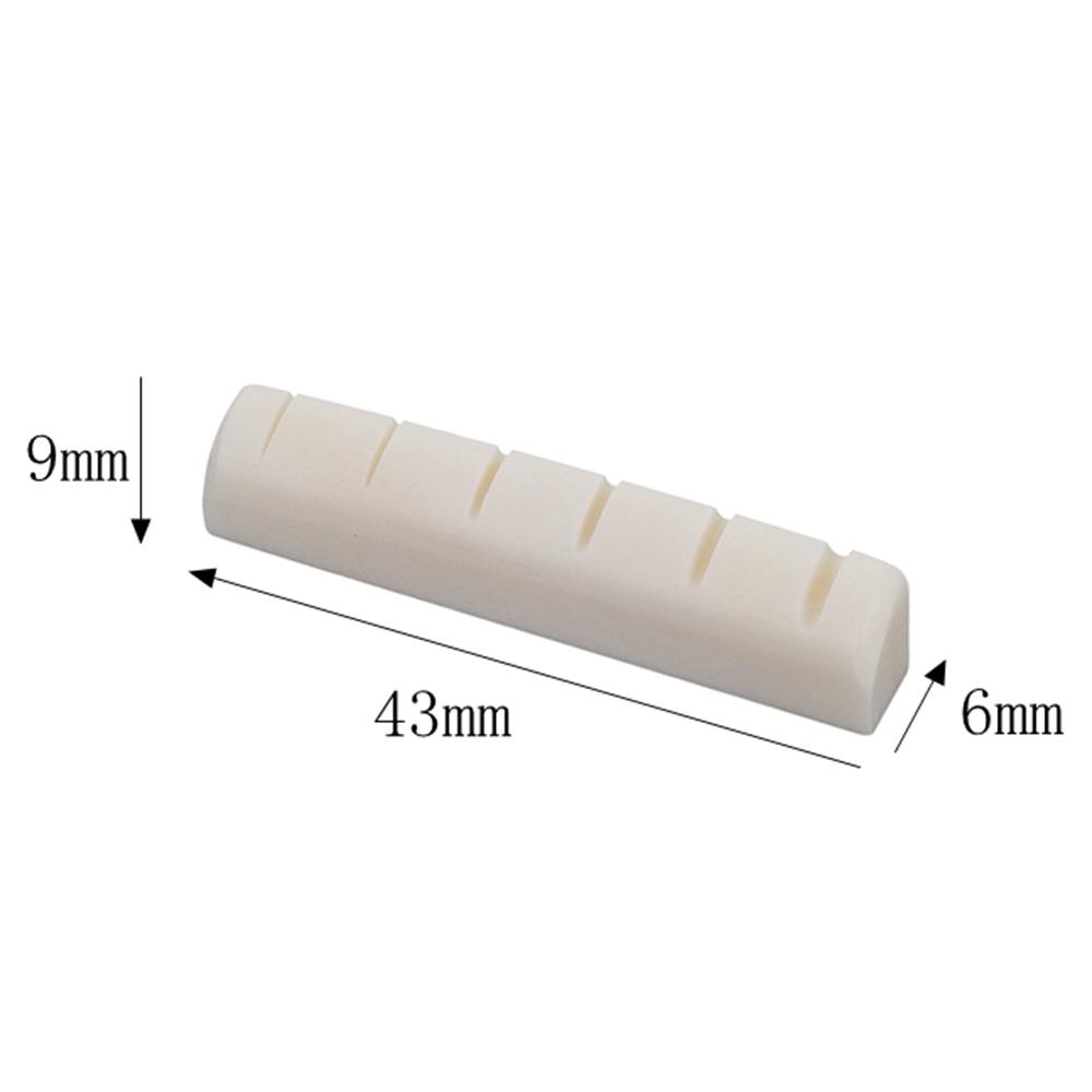 1 Pcs Leftright Guitar Nut Bridge Saddle Nut 6 String Electric Guitar Made Of Real Bone 43X6X9Mm