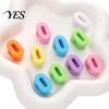 Large Hole Beads 5Pcs DIY Acrylic Bubble Number Beads, 0-9 Chunky Colorful Spacer for Crafting Projects