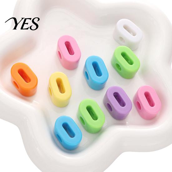 Large Hole Beads 5Pcs DIY Acrylic Bubble Number Beads, 0-9 Chunky Colorful Spacer for Crafting Projects