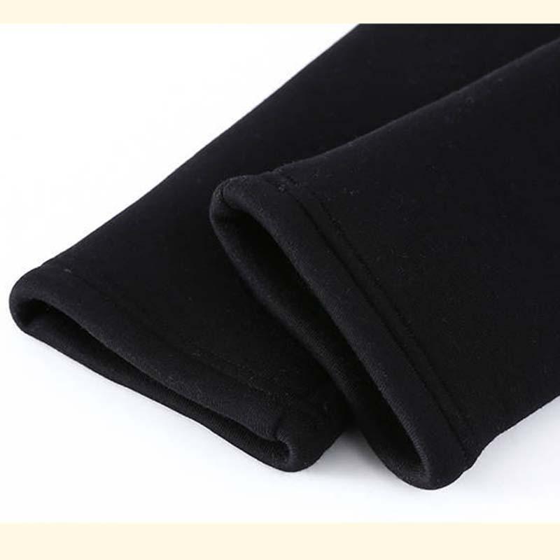 Women Winter Lamb Fleece Seamless Thermal Leggings High Waist Thick Simplicity Comfortable Solid Elastic Pants