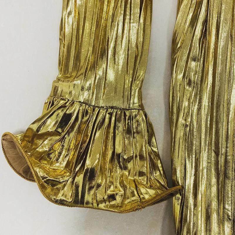 Auf Lager 2025 Celebrity Collection: Glänzendes Mini-Abendkleid mit plissiertem Rock und Bindegürtel