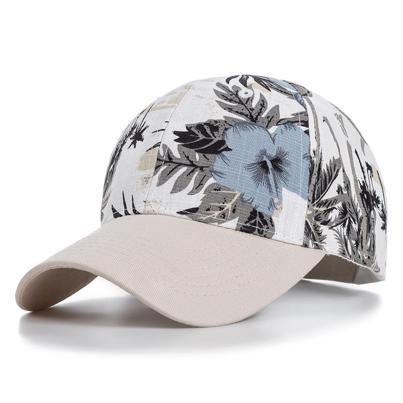 New Fashion Women Cap Flowers And Foliage Print Baseball Cap Female Outdoor Streetwear Caps Hats
