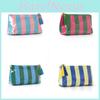 Travel Makeup Bag With Waterproof Pvc Material And Striped Pattern For Women And Men