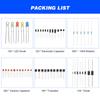 1400 Stück Elektronikbauteile Sortiment-Kit Sortiertes Elektrisches Element Starter-Kit mit 1 4W Widerstand LED-Diode