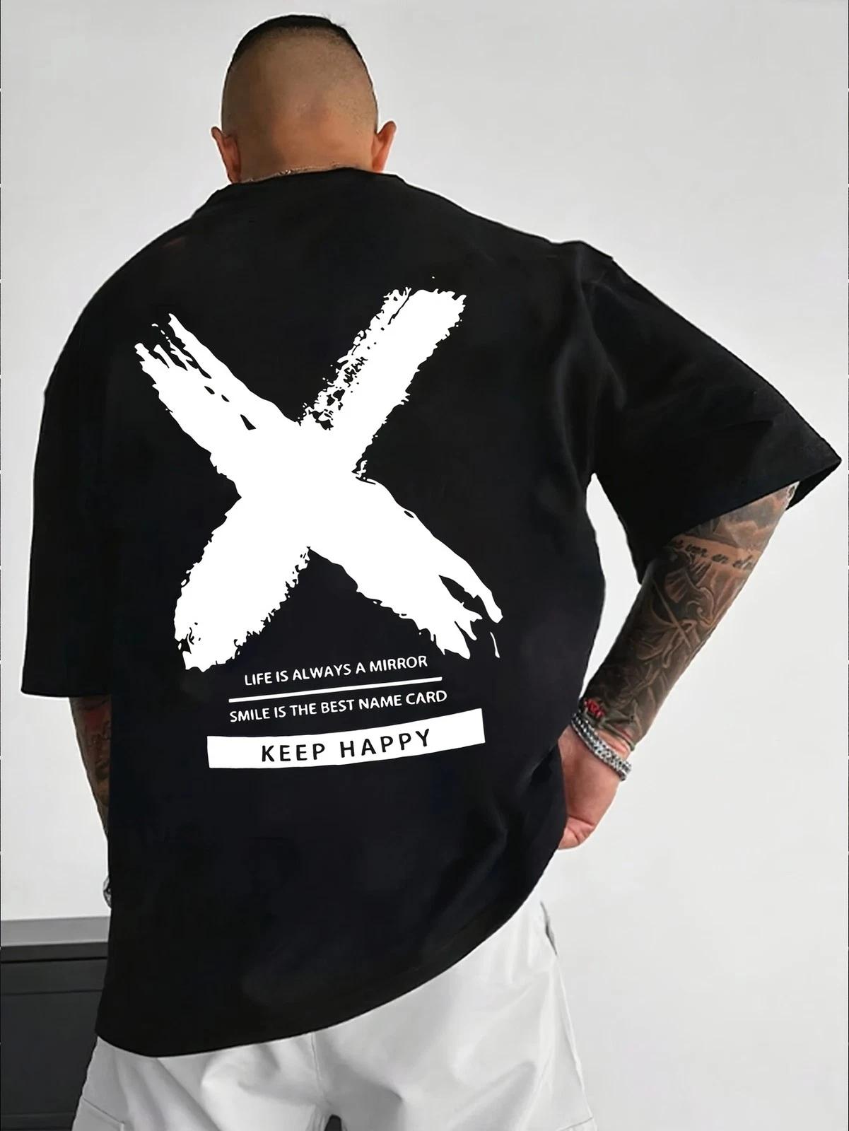 Keep Happy Life Is A Mirror Graphic Tee - Edgy Streetwear Back-Print T-Shirt XS