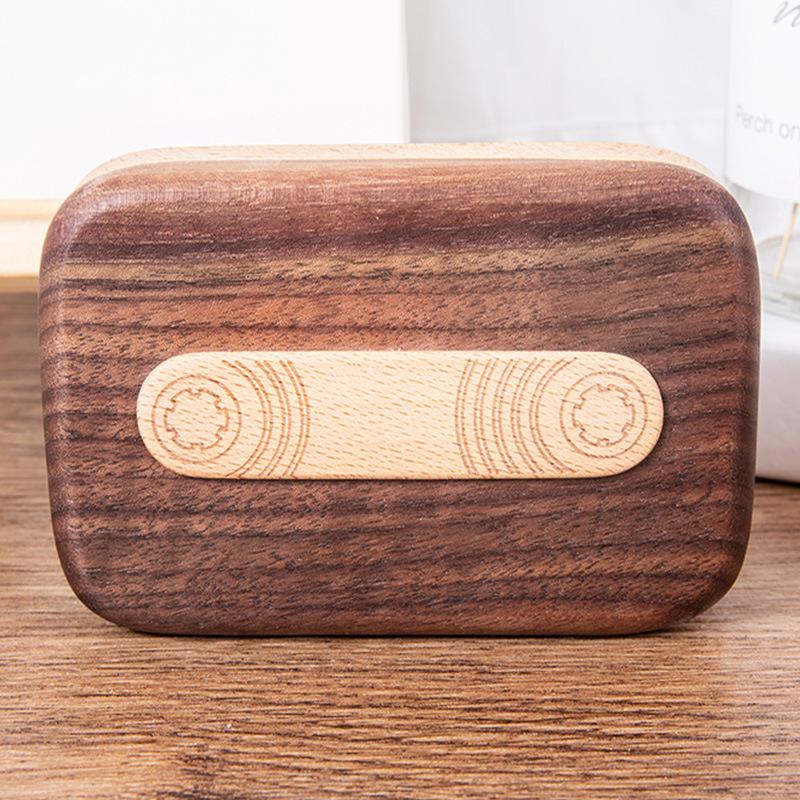 Baby's Beech Cartridge Box Storage Teeth Creative Modeling Commemorative Preservation Wooden Ornaments