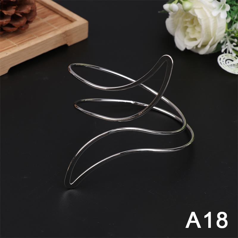 Brățară Braț Superior Metal Bobină Vârtej Formă Spirală Manșetă Bandă de Braț Culoare Aurie Argintie Bratara de Braț Bratara Reglabilă Pentru Femei Fată