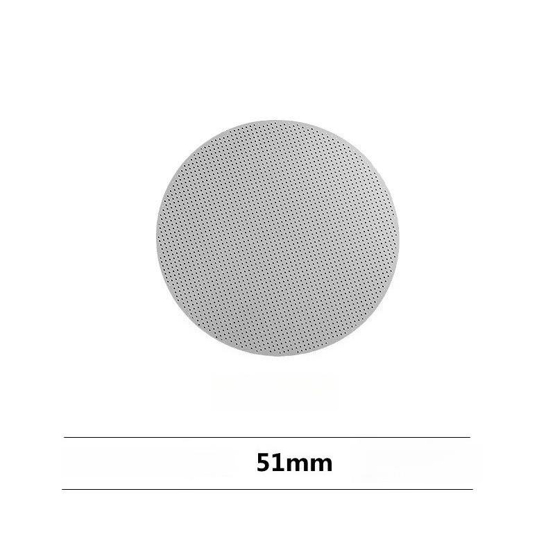 

2/4 шт. Сетчатый фильтр-диск из нержавеющей стали для кофемашин эспрессо, 51/53/58 мм, многоразовый, предотвращающий засорение 1PCS 51MM серебряный