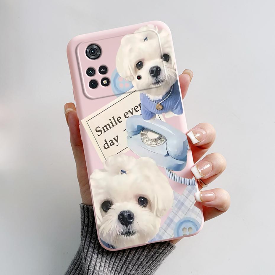 Case For Poco X4 Pro 5G Poco M4 Pro Cute Panda Back Cover Soft Silicone Matte Protective Funda For Xiaomi Poco X4 Pro Phone Case