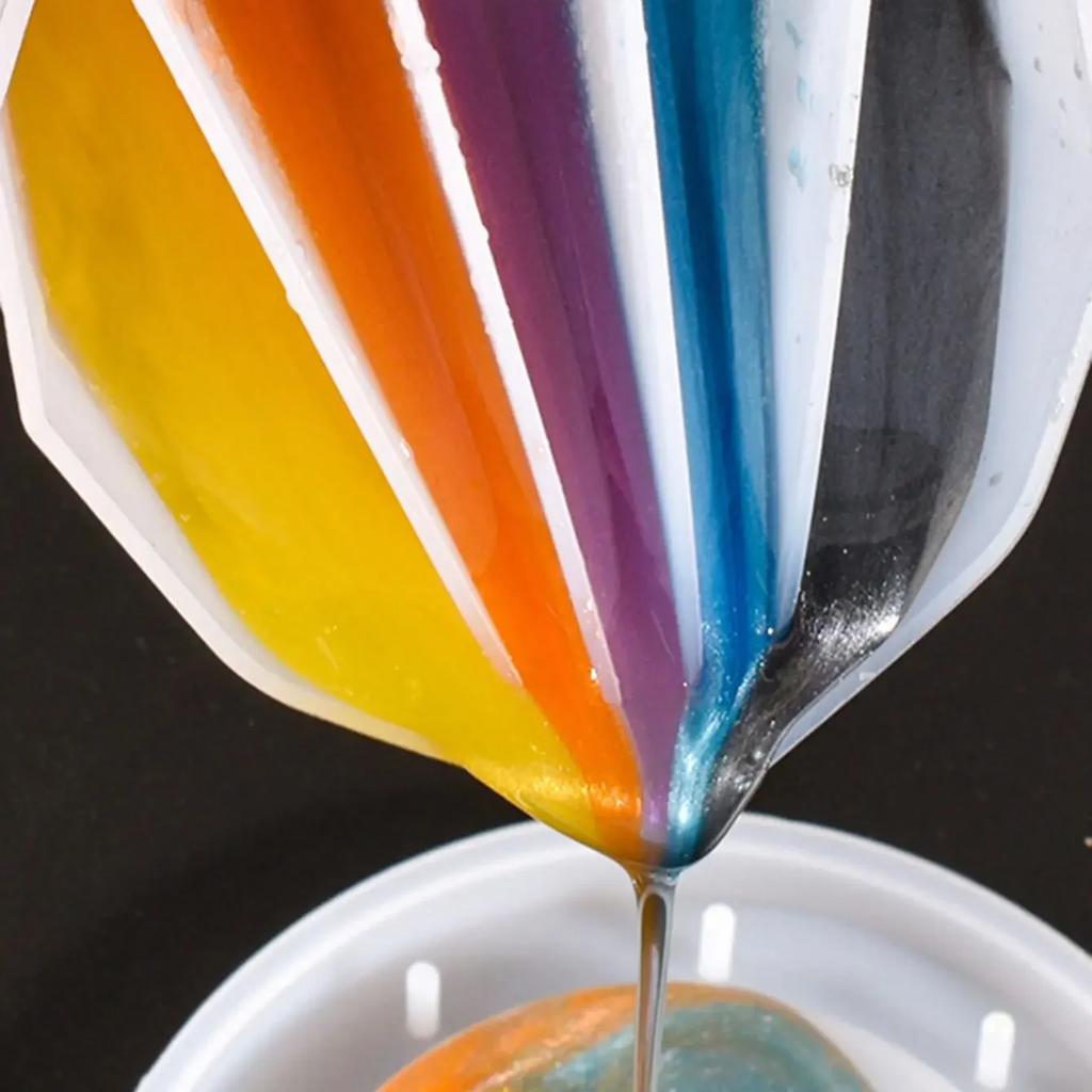 Dla Lepszego Życia 1 szt. Przezroczysty DIY Kolorowy Kryształowy Kubek Forma z Miękkiego Silikonu do Żywicy Epoksydowej Mieszane Dopasowanie Zmywalny i Wielokrotnego Użytku