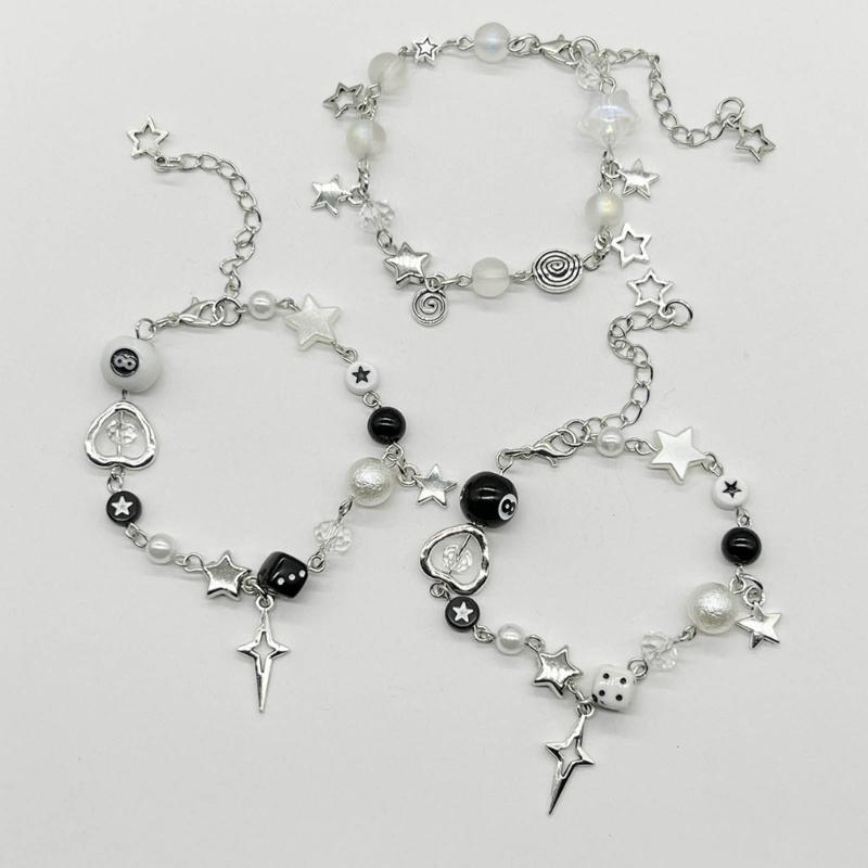 Handmade Beaded Bracelet with Unique Star Shape Eye catching and Stylish Pendant Beaded Bracelet Chic Hand Chain Decors