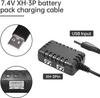 2x 7.4V 3000mAh 15C 2S Li-ion Battery with T Plug and 2-in-1 Charger – for WLtoys 12423 MJX 14301 14302 14303 H16PL RC Car 1/10 1/12 1/16 Scale