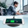 Glass Panel Black Lightweight Round Portable Quick Charging Safe Reliable Wireless Charger for