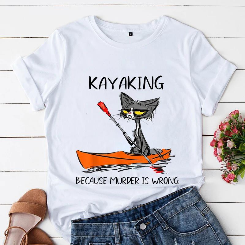 

Летняя футболка с короткими рукавами с принтом черного кота, садоводство, повседневный свободный топ, модные футболки из чистого хлопка для женщин XXXL