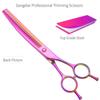 SANGELAR 7 Inch Top Grade Super Jp440C Professional Pet Scissors Downward Curved Grooming Scissors Dog Hair Care Thinner Scissors