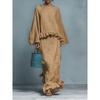 2026 Women's European & American Long Sleeve Solid Color Casual Fashion Skirt Suit