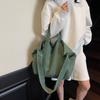 Women's Solid Color Crossbody Bag Vintage Tote Bag Large Capacity Crossbody Bag