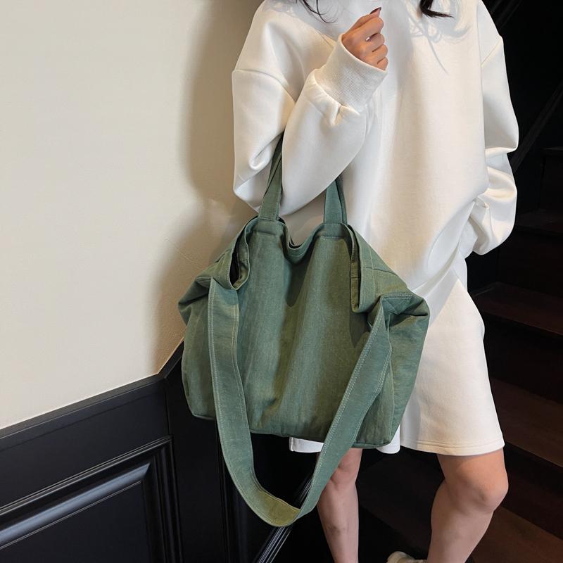 Damen Umhängetasche einfarbig Vintage Tragetasche große Kapazität Umhängetasche
