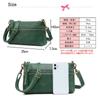 AKIYAMA Women's Handmade Genuine Leather Shoulder Bag, Lightweight, Small, Stylish, SpringSummer Pochette (Green)
