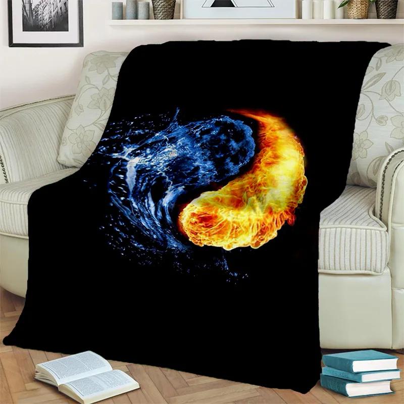 Chinese 3D Tai Chi Bagua Yin Yang  Blanket,Soft Throw Blanket for Home Bedroom Bed Sofa Picnic Travel Office Cover Blanket Kids