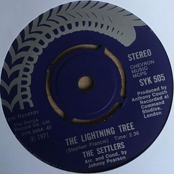 

7inch Record SETTLERS - Lightning Tree SYK505 York Records 1971 UK Pop Used
