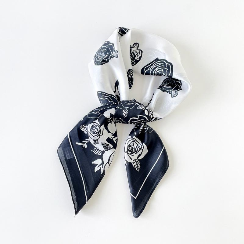 New Spring and Summer Scarf Yellow Pastoral Floral Scarf Scarf Professional Decorative Shirt Scarf Shawl