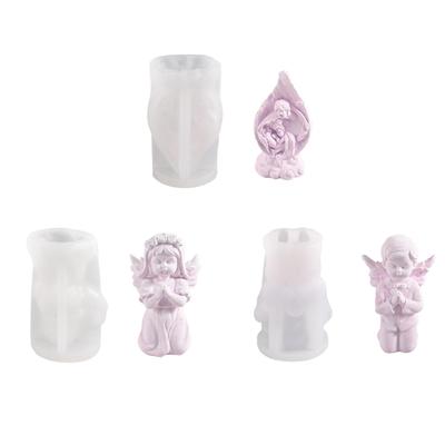 Silikon-Engelform, Aromatherapie-Kerzenform, 3D-Gebetsengel, Gips, Epoxidform für selbstgemachte Seife, Geschenk, Kerzenherstellung