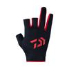 Daiwa Quick-Drying Gloves DG-6423 3-Strip Red XL