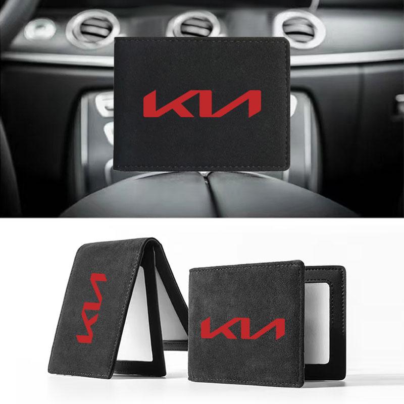Car Emblem Driver License Cover ID Credit Card Holder Accessories For KIA Rio Ceed Sportage Cerato Soul Sorento K2 K5 Flip